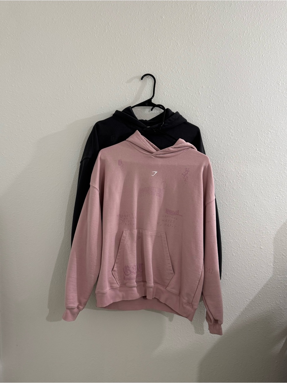 Pink and dark grey gymshark hoodie bundle
